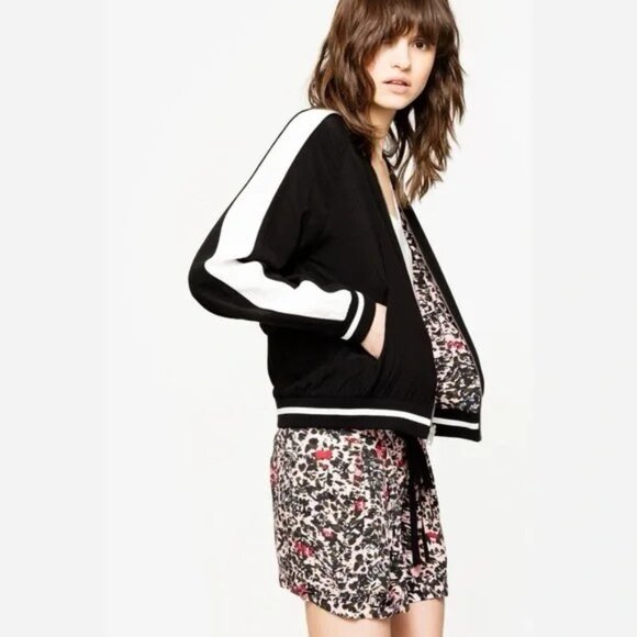 Zadig & Voltaire | Billy Leo Ohtake Reversible Jacket Medium Black White Pink - Picture 5 of 15